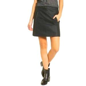 NEW BP Black Studded Leather Skirt